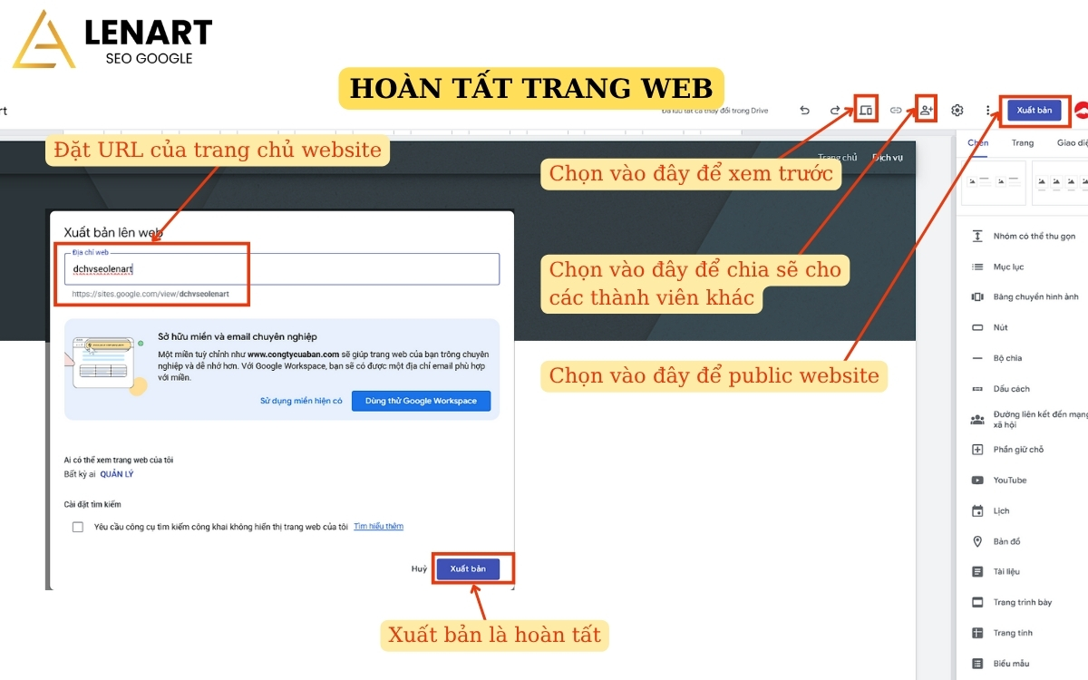 cách tạo 1 trang web miễn phí trên google