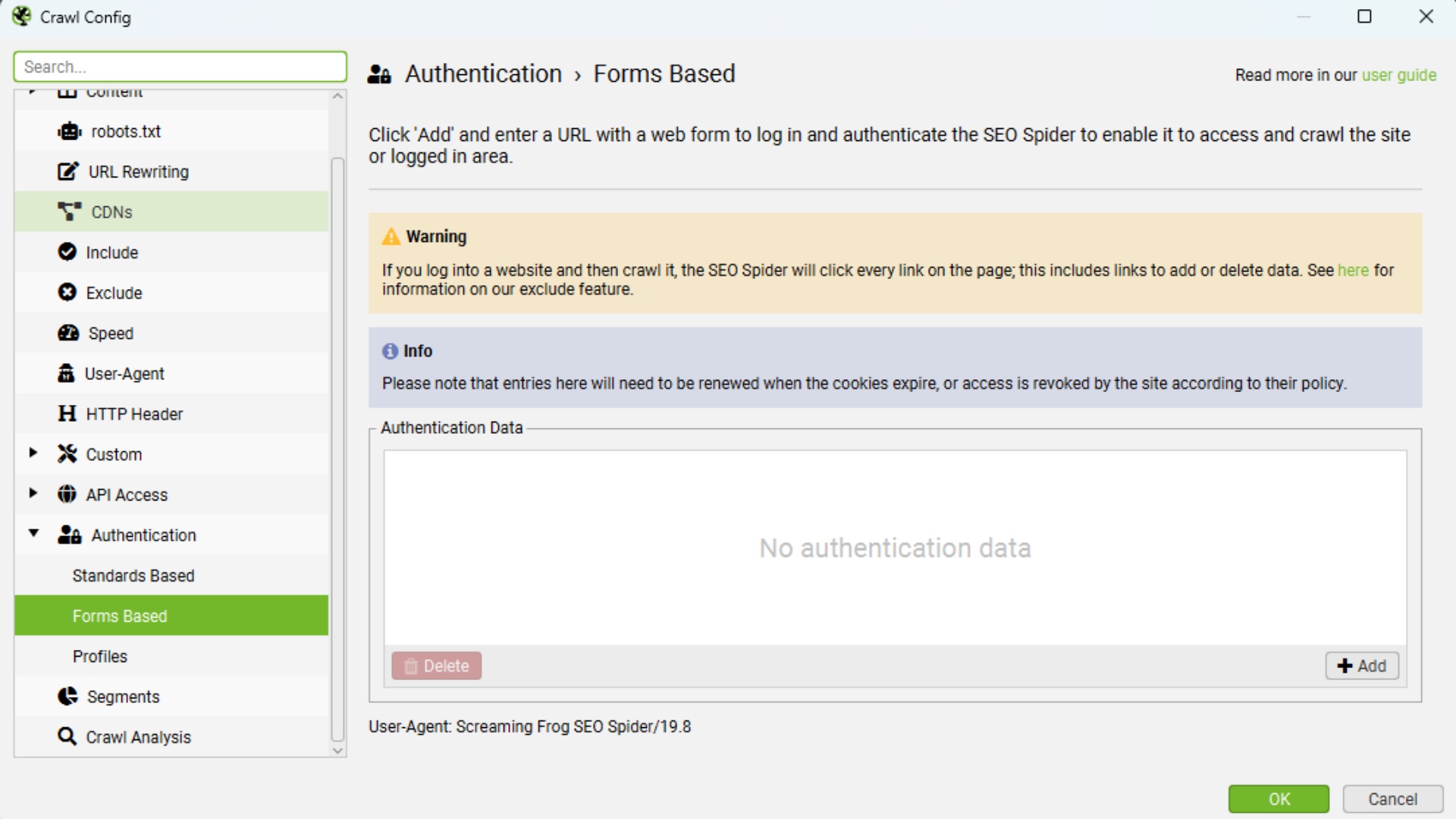 exclude-url-settings