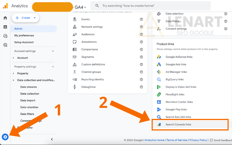Kết nối GA4 với Google Search Console (GSC)