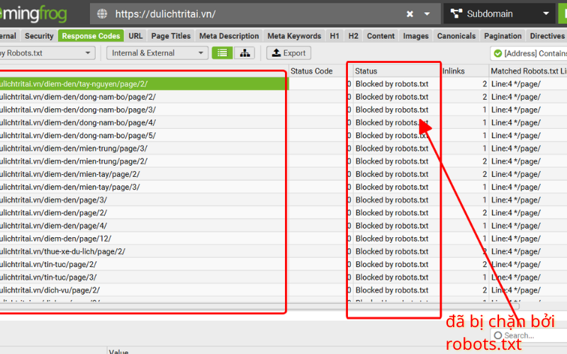 kiểm tra audit phân trang trong robots.txt