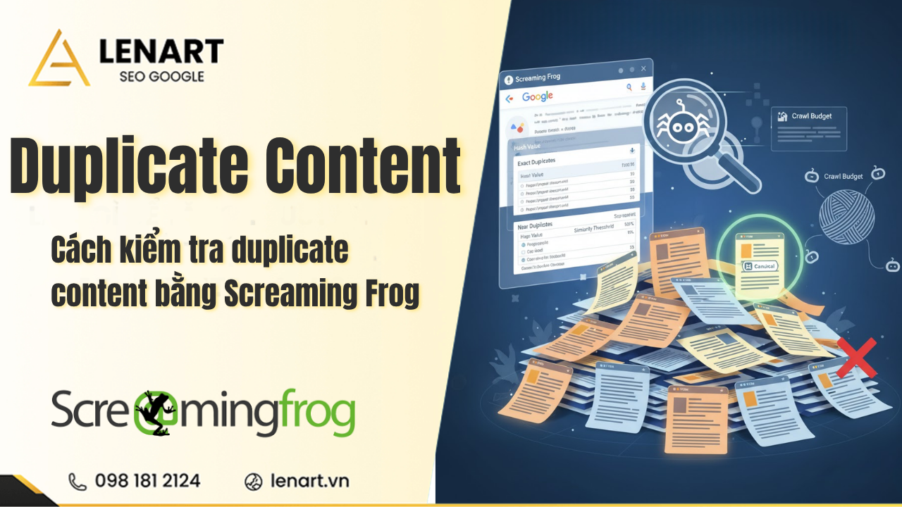 Screaming Frog Kiểm tra Duplicate Content