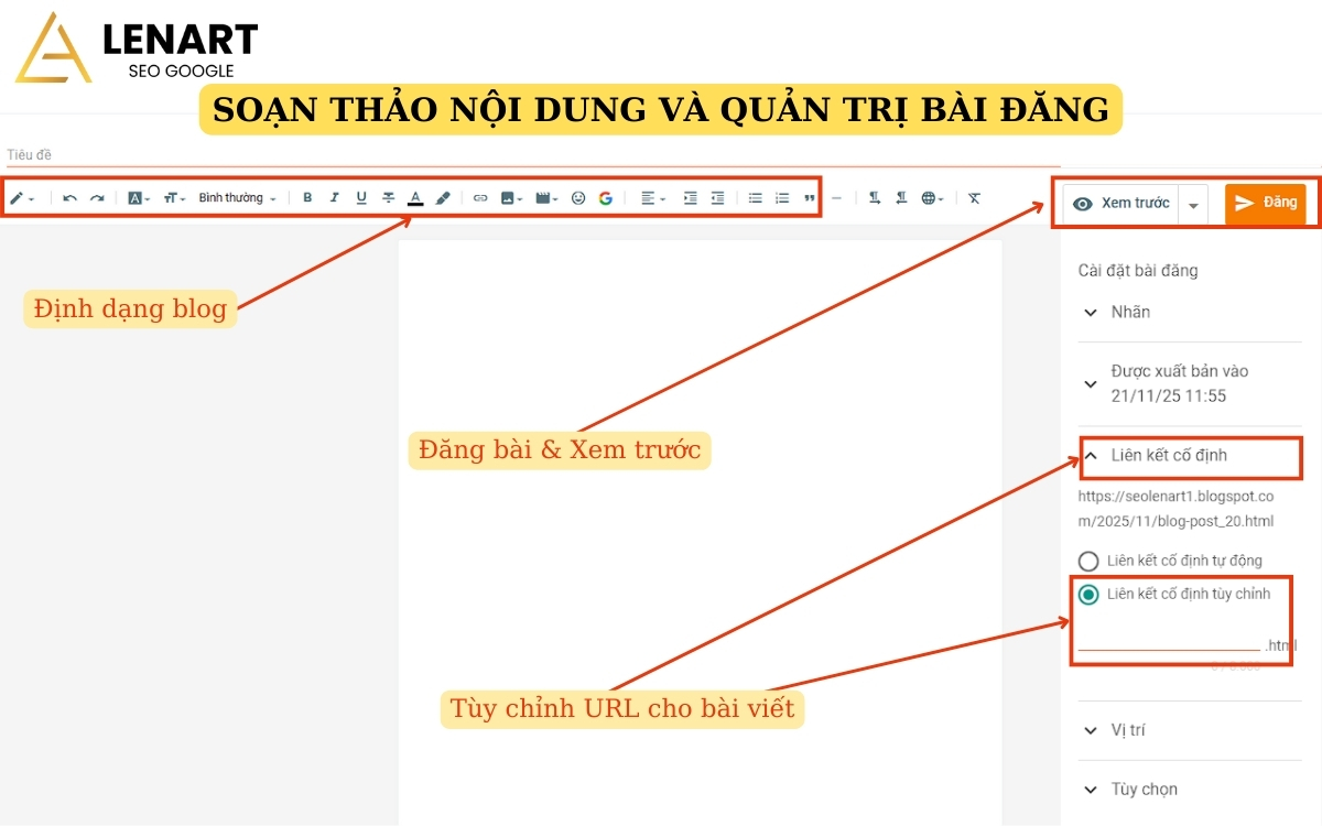 tạo web blogspot