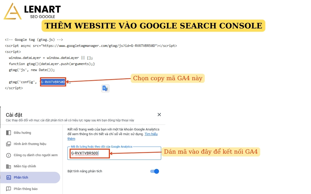 thêm Google Sites vào GSC