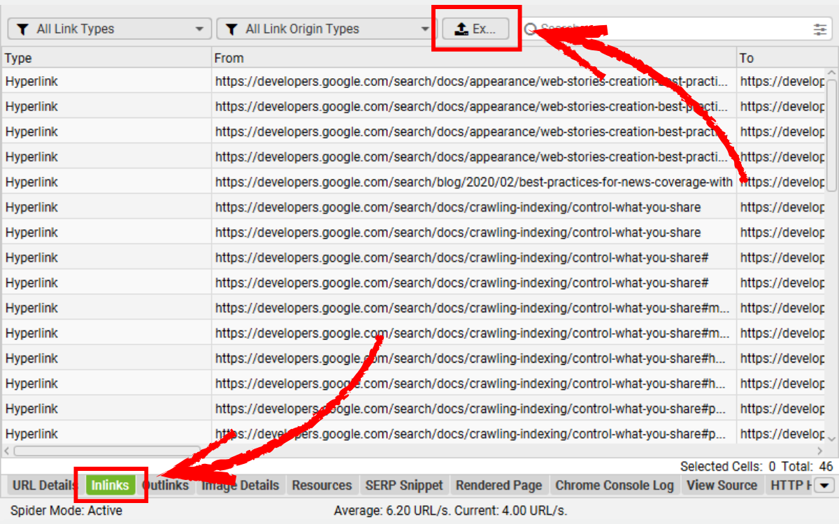 inlinks-export-button-o-lower-window