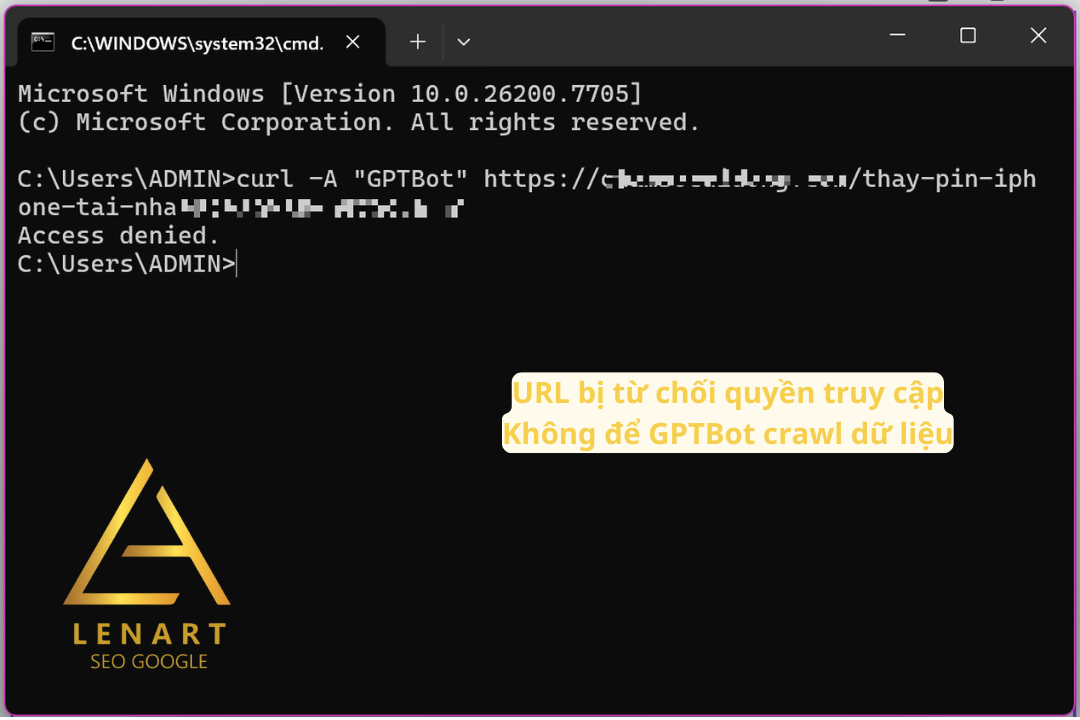 URL bị từ chối quyền truy cập