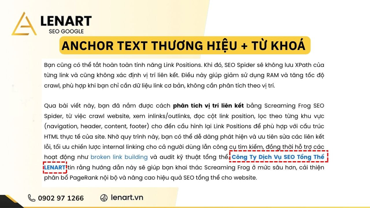 anchor text thương hiệu và từ khoá