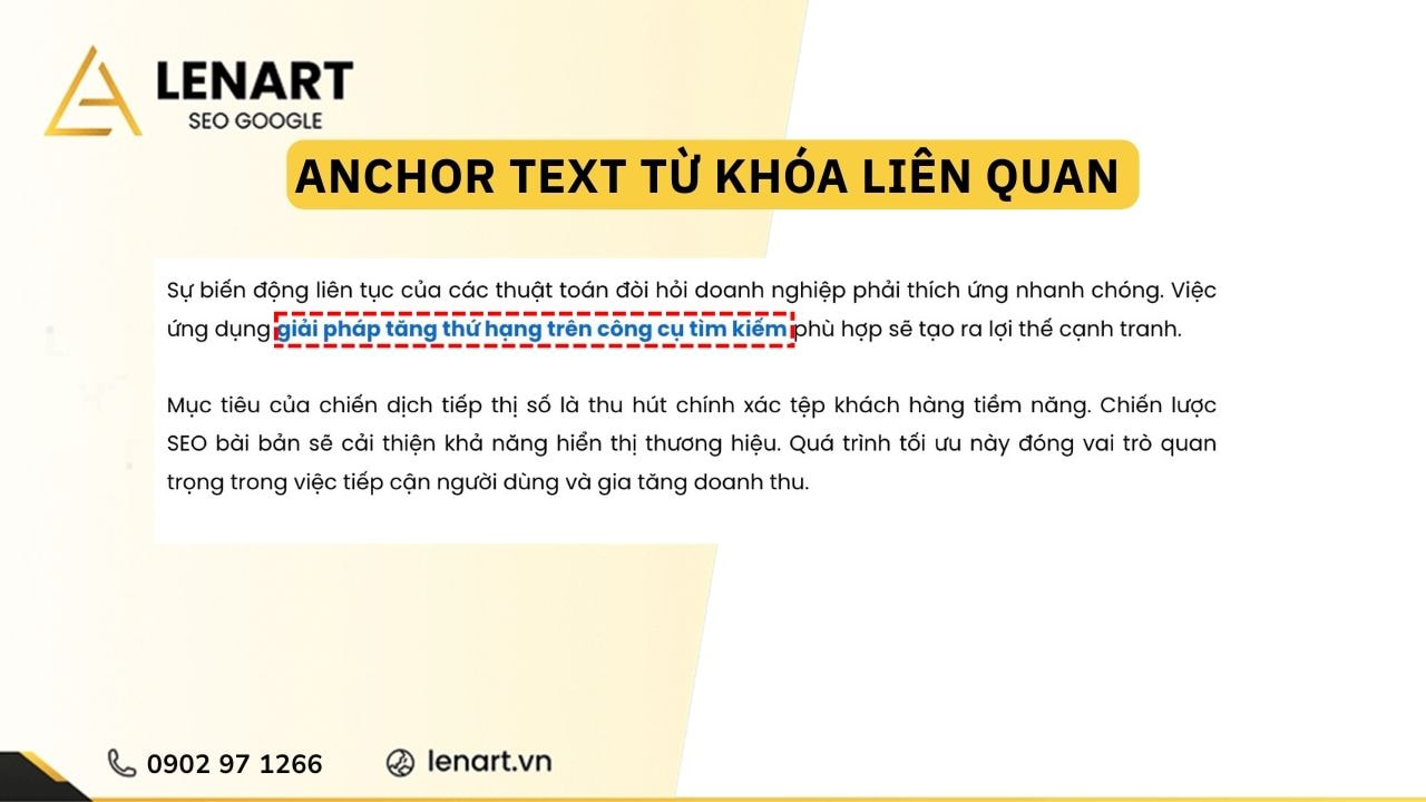 anchor text từ khoá liên quan