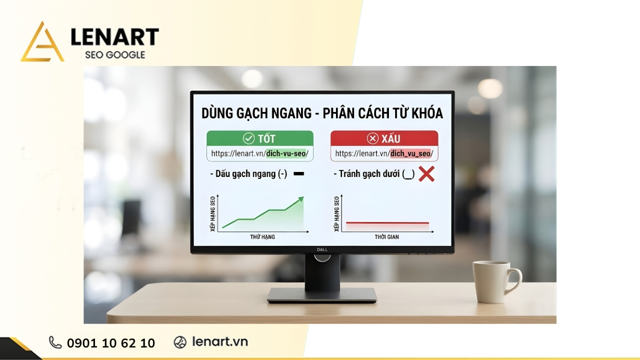 Dùng dấu gạch ngang để phân cách các từ khóa