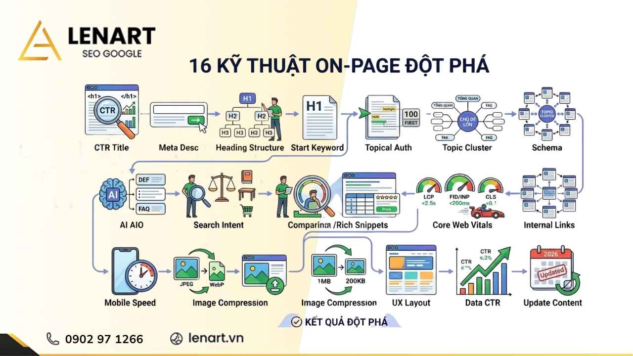 16 kỹ thuật On-page tạo nên sự đột phá