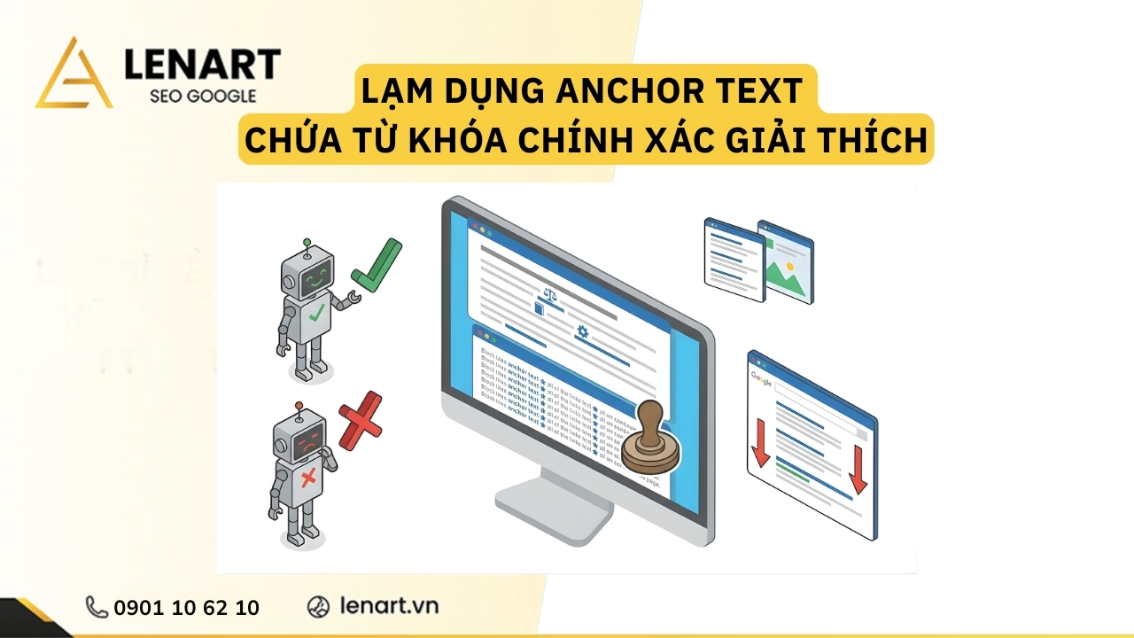 Lạm dụng Anchor Text chứa từ khóa chính xác và giải thích