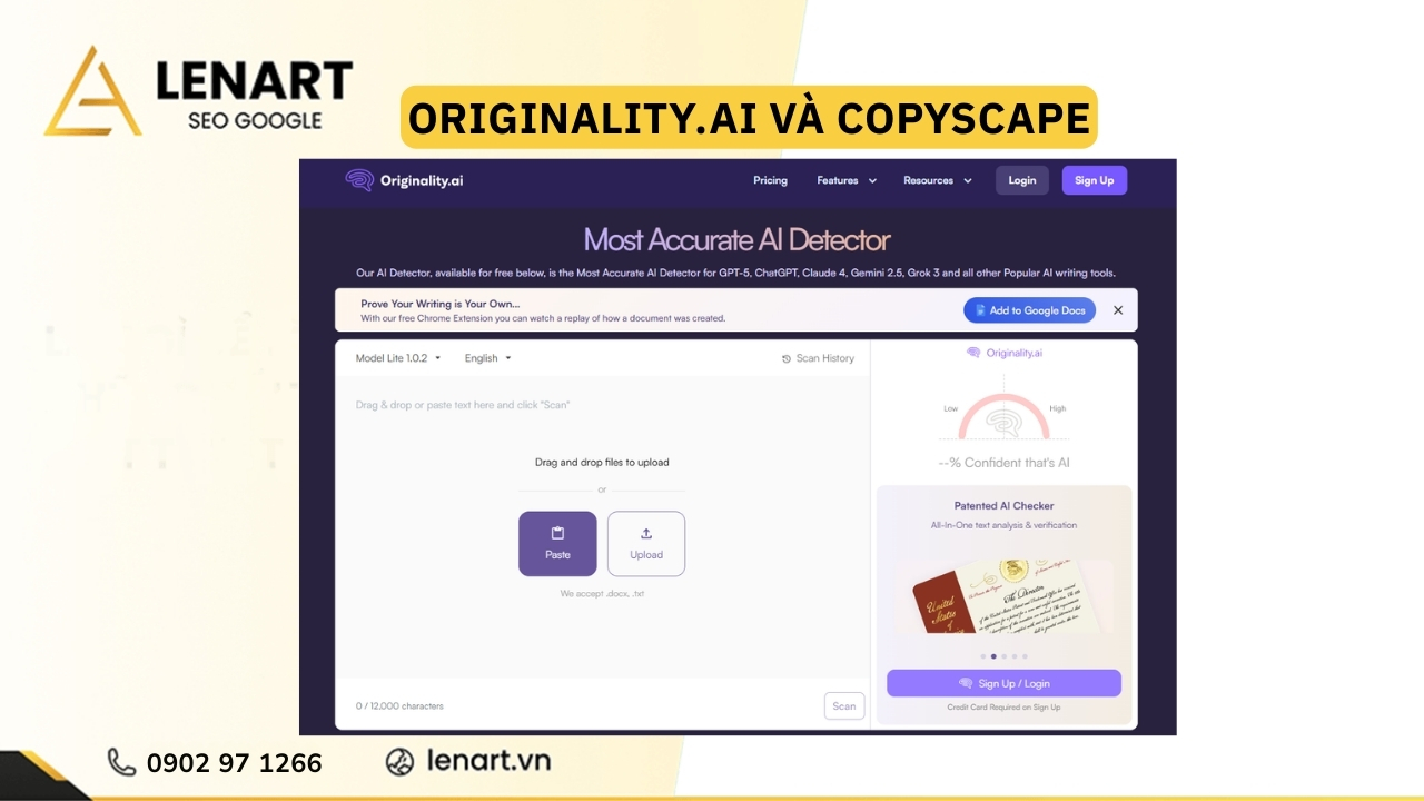 Originality.ai và Copyscape