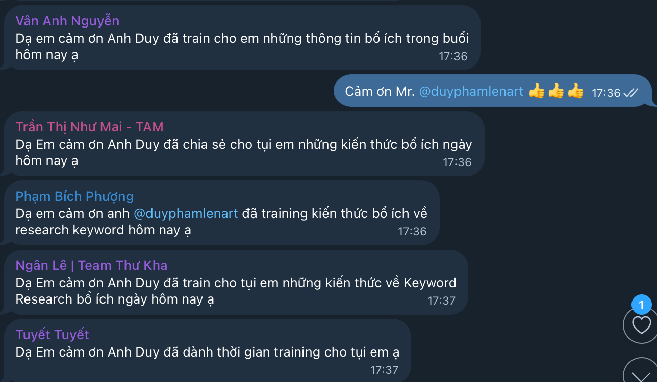Leader Duy chia sẻ về research keyword bằng AI