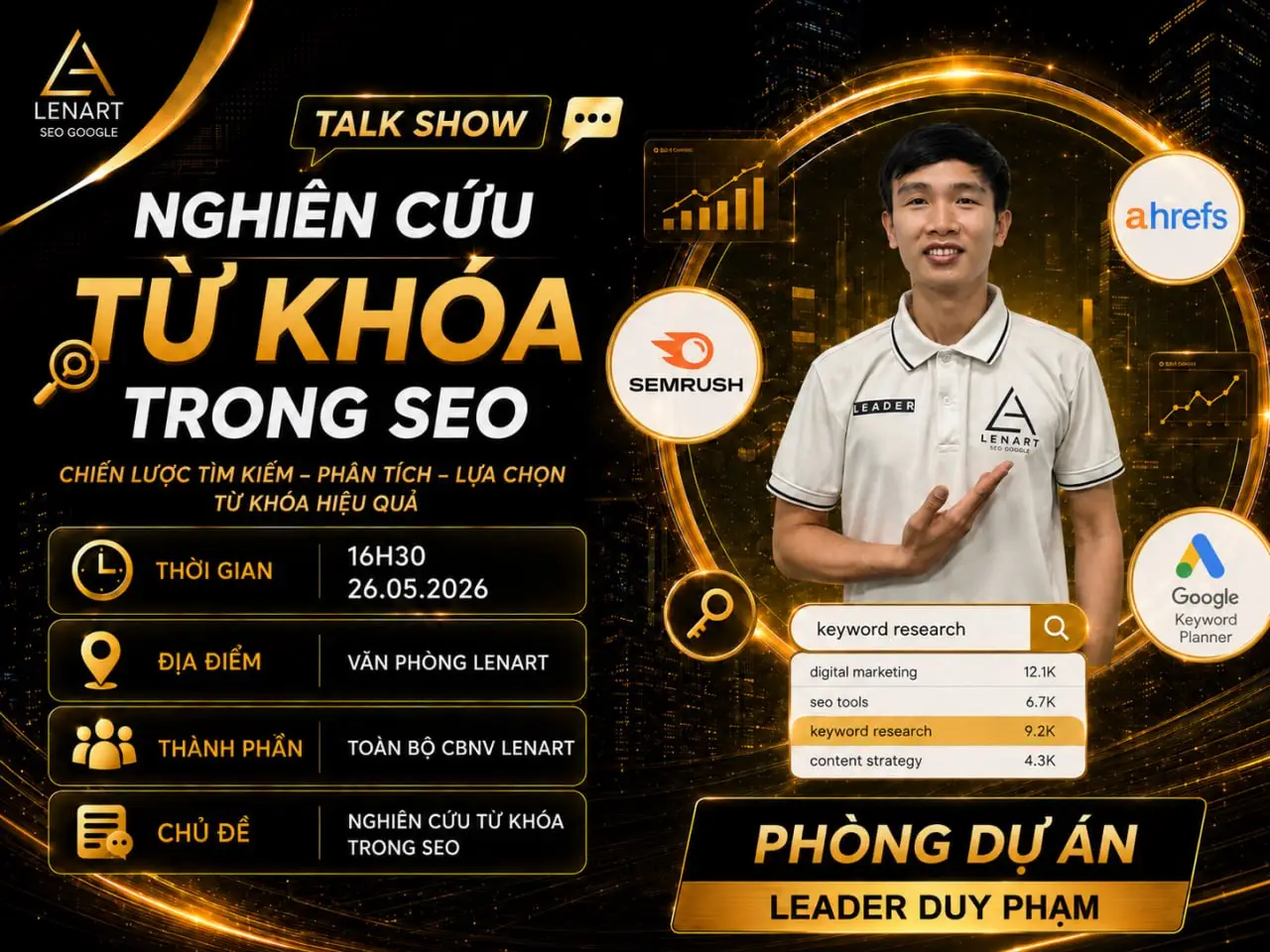 Leader Duy chia sẻ về chủ đề Research keyword bằng AI